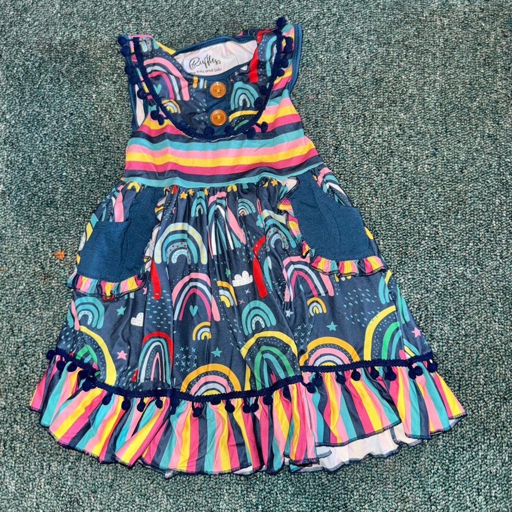 Colorful Rainbow Kids Dress